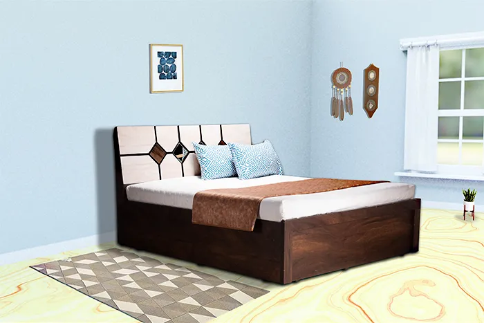 VIVDeal Jungle Light & Dark With Diamond Cut Head Queen Bed